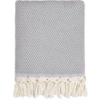 Plaid laine gris chiné ASPEN - 160x250 - febronie.com