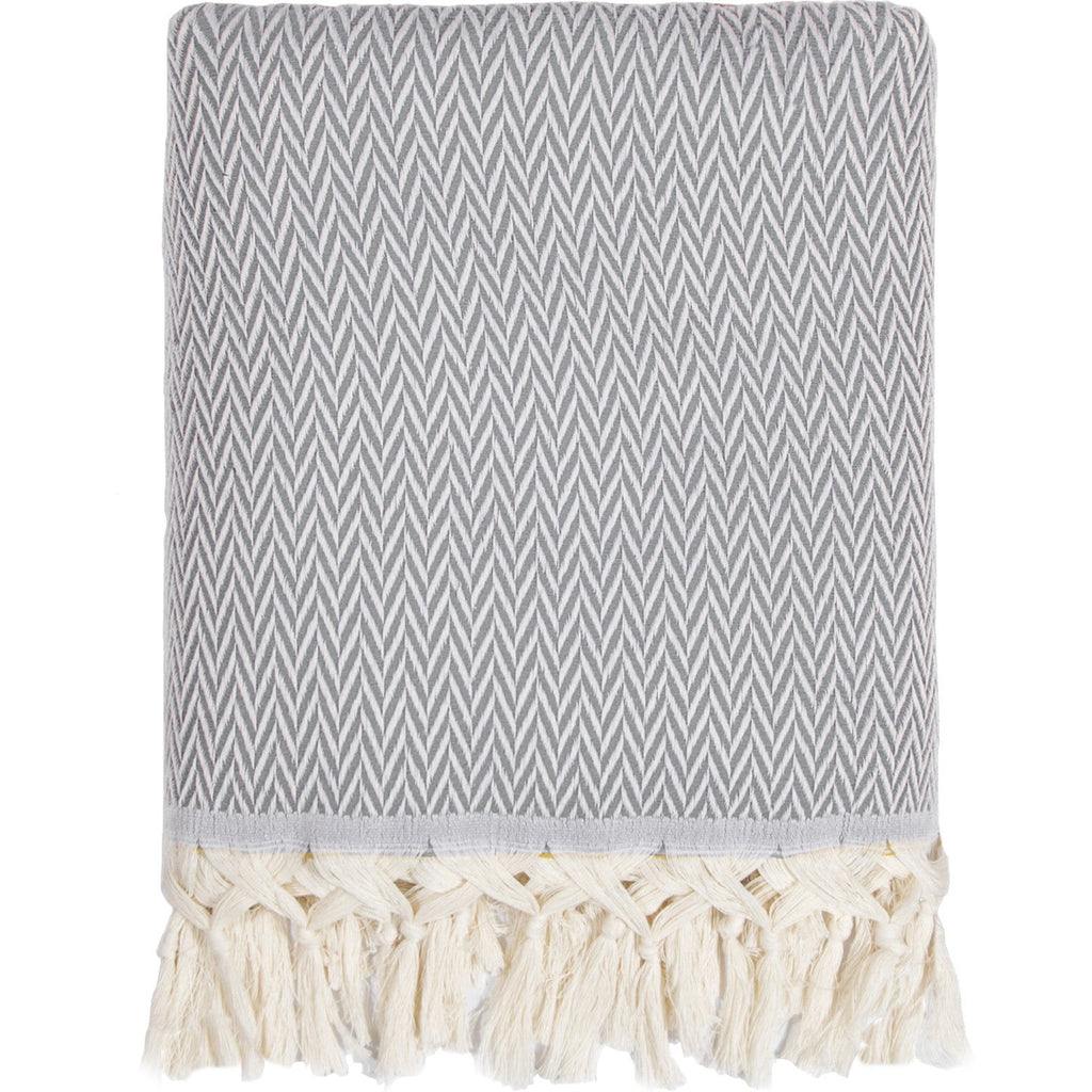 Plaid laine gris chiné ASPEN    febronie.com