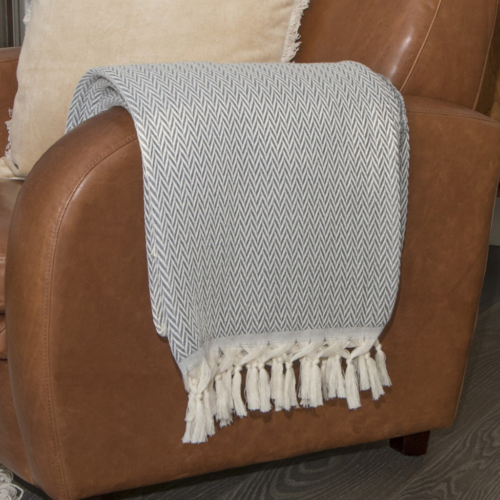 Plaid laine gris chiné ASPEN    febronie.com