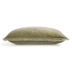 Coussin velours de coton 50x50 ISCHIA - vert kaki