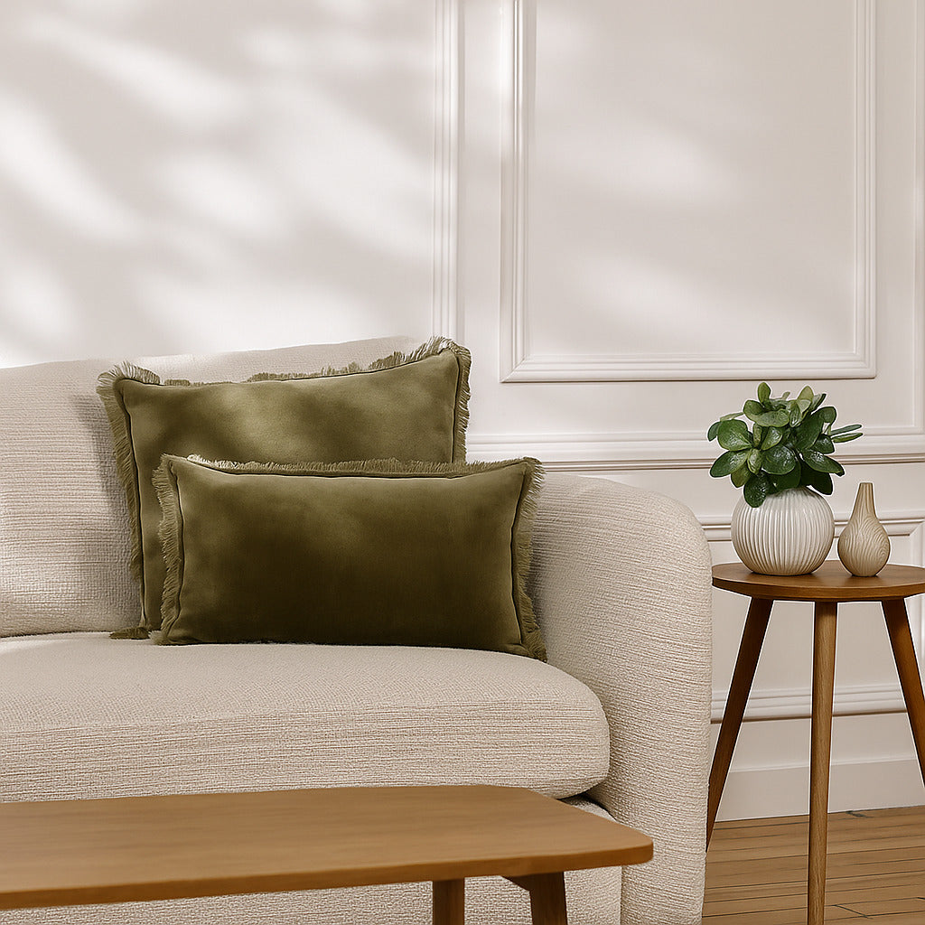 Coussin velours de coton 50x50 ISCHIA