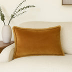 Coussin velours de coton 50x50 ISCHIA - brun tabac