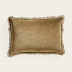 Coussin velours de coton 50x30 ISCHIA - brun chêne