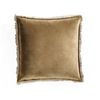Coussin velours de coton 50x50 ISCHIA - brun chêne