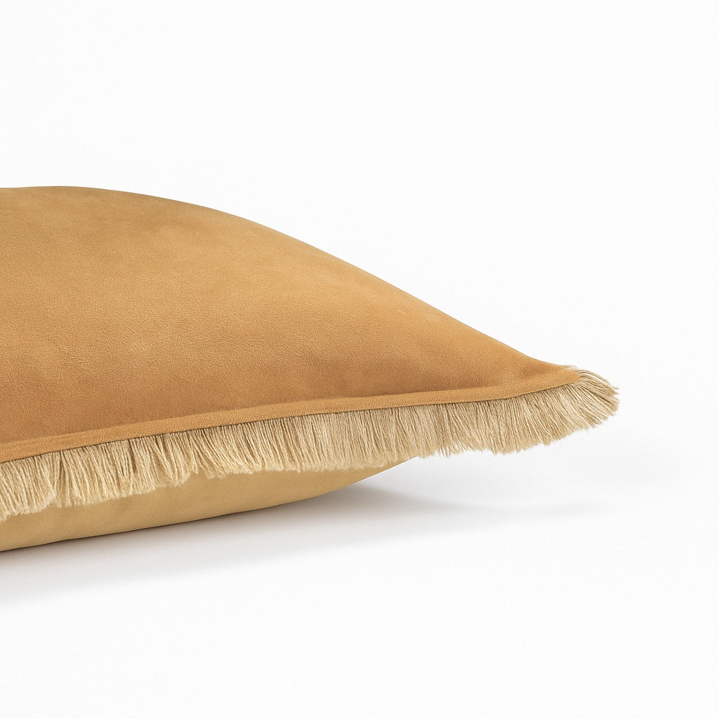 Coussin velours de coton 50x50 ISCHIA - camel