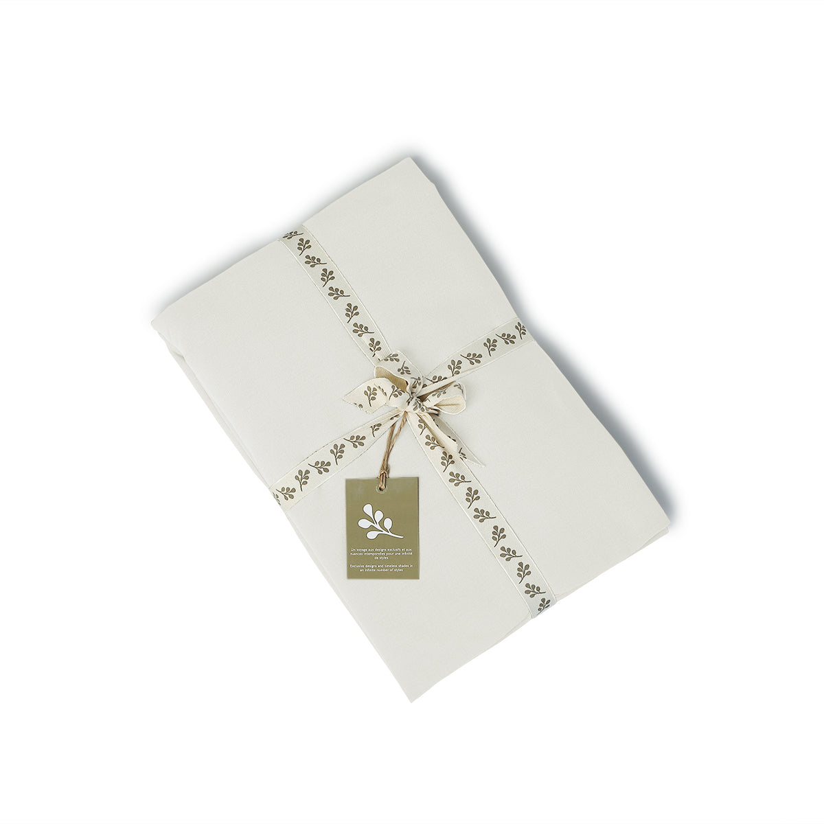 Parure + taies 50x70 percale de coton blanc NINA