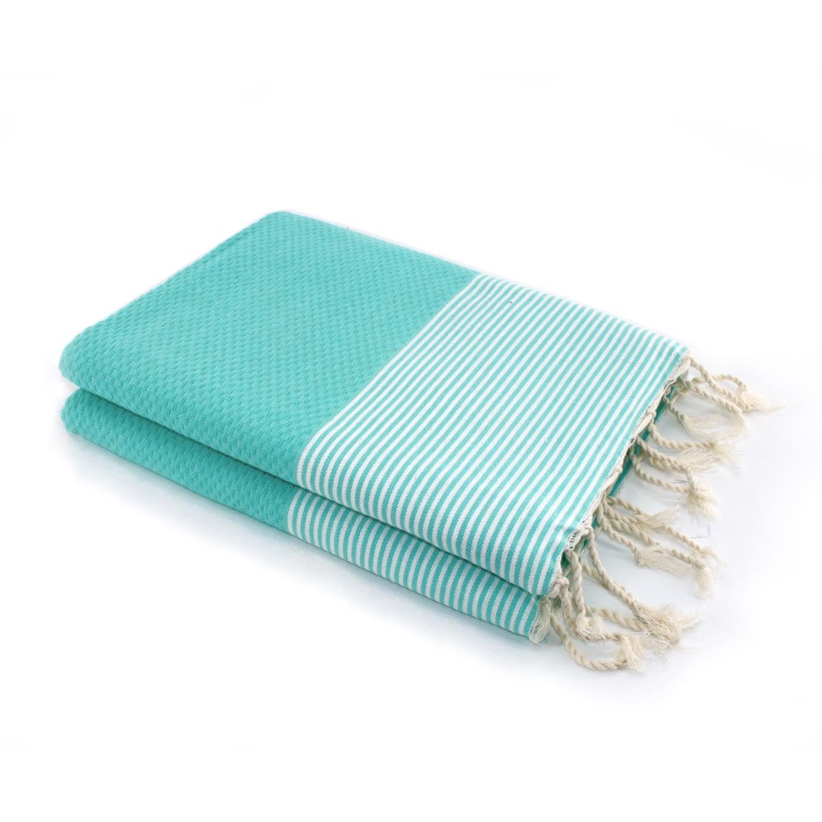 Fouta XXL nid d'abeille coton IBIZA 200x200