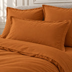 Bedlinnenset (50x70) katoenperkal karamel NINA