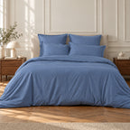Bedlinnenset (50x70) katoenperkal denim NINA