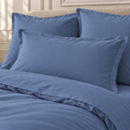 Bedlinnenset (50x70) katoenperkal denim NINA