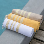 Fouta nid d'abeille coton 100x200 HAMPTONS    febronie.com