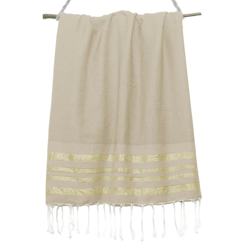 Fouta nid d'abeille coton 100x200 HAMPTONS    febronie.com