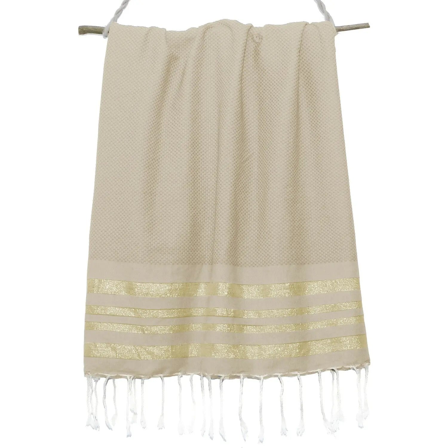 Fouta nid d'abeille coton 100x200 HAMPTONS    febronie.com
