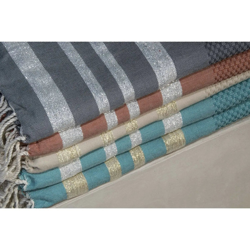 Fouta nid d'abeille coton 100x200 HAMPTONS    febronie.com