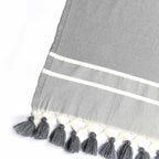 Plaid coton gris moyen STOCKHOLM    febronie.com