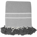 Plaid coton gris moyen STOCKHOLM    febronie.com