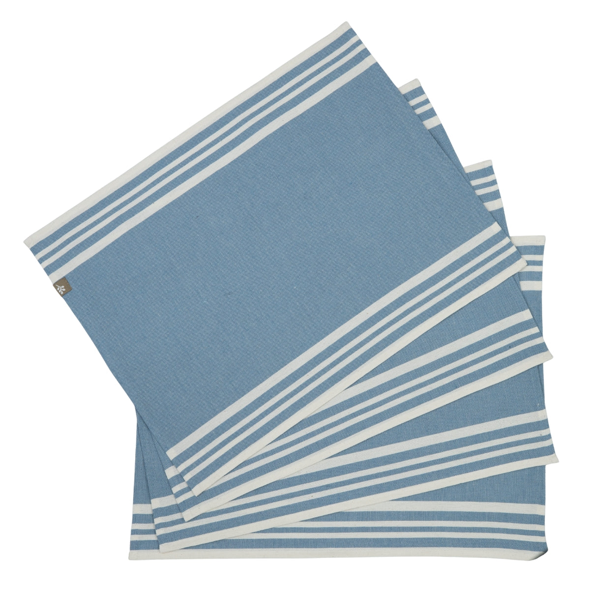 Set de table (x4) coton 35x50 MAHDIA - bleu jean