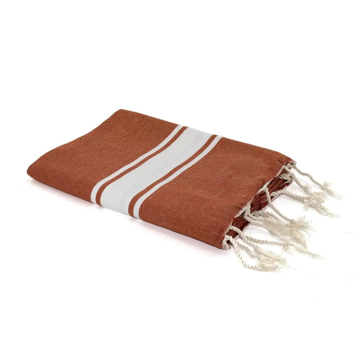 Fouta bande blanche coton ST TROPEZ 100x200 - febronie.com
