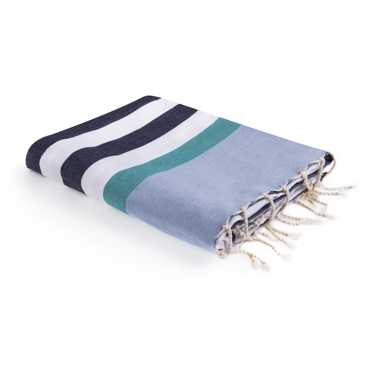 Fouta tricolore coton ARCACHON 100x200 - febronie.com