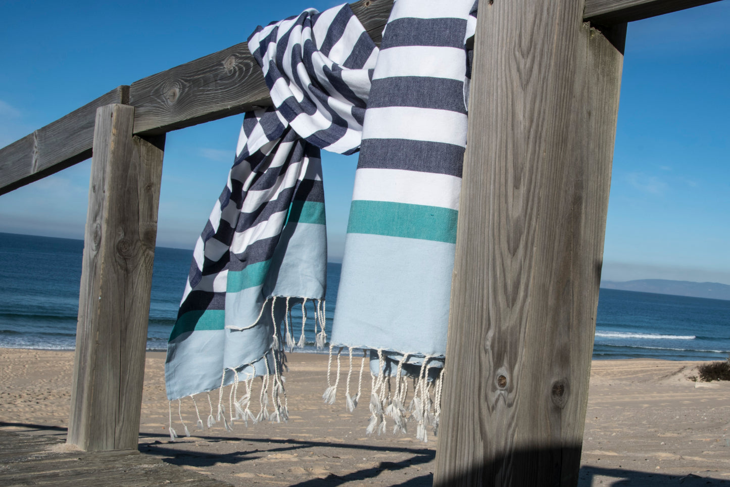 Fouta tricolore coton ARCACHON 100x200