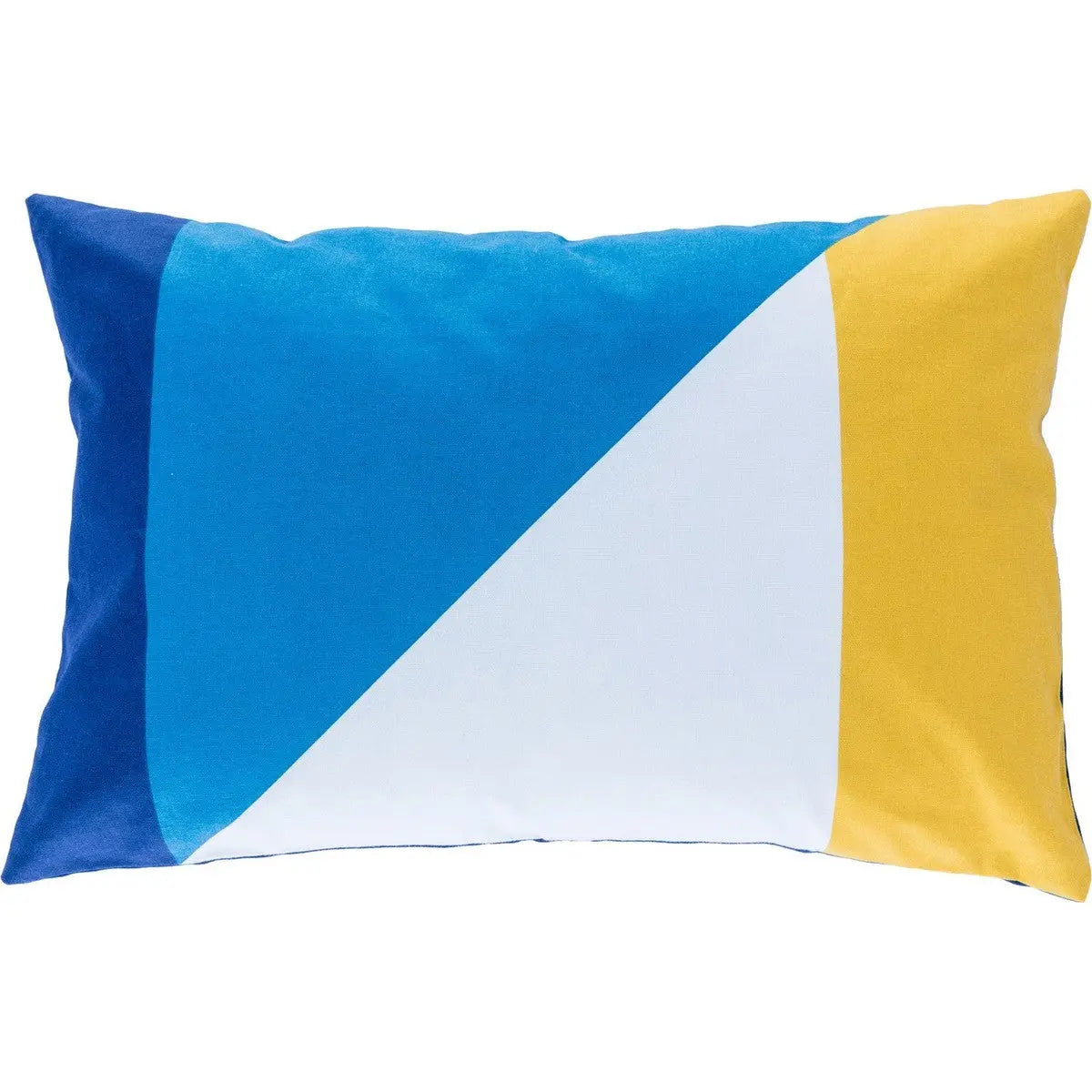 Housse de coussin d'extérieur coton 60x40 COLORBLOCK - jaune - febronie.com