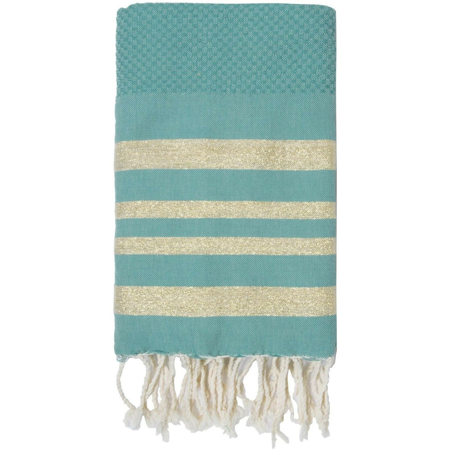 Fouta nid d'abeille lurex coton HAMPTONS 100x200