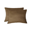 Taie d'oreiller (x2) coton lavé noisette LUNA - 50x70 cm