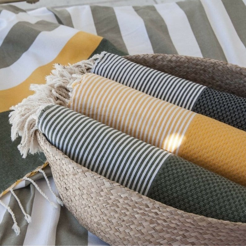 Fouta nid d'abeille coton IBIZA 100x200