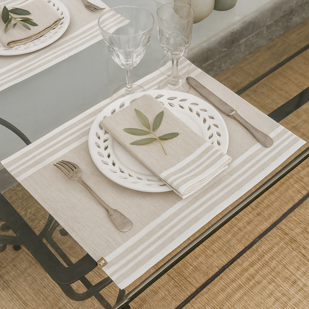 Set de table (x4) coton 35x50 MAHDIA - lin