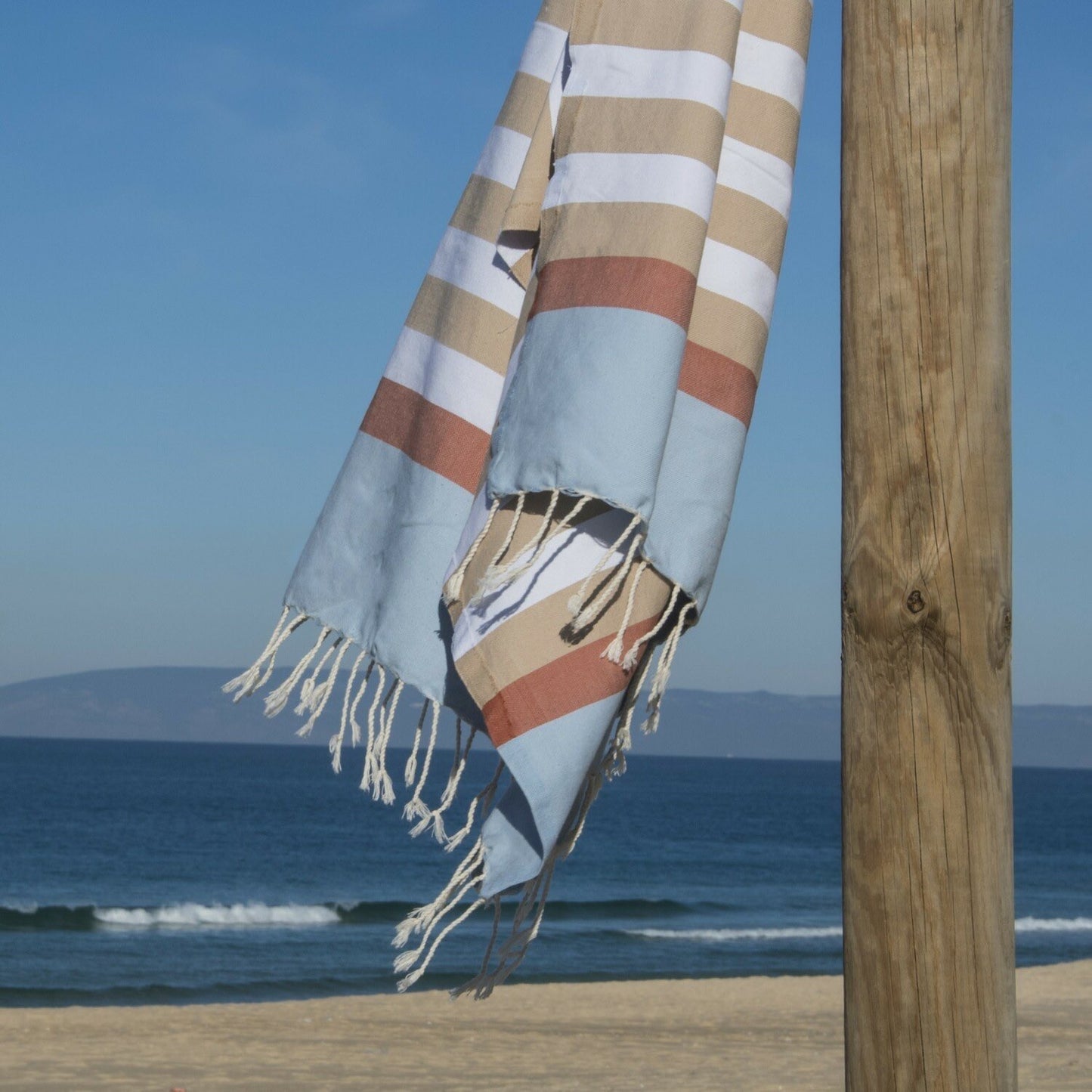 Fouta tricolore coton ARCACHON 100x200