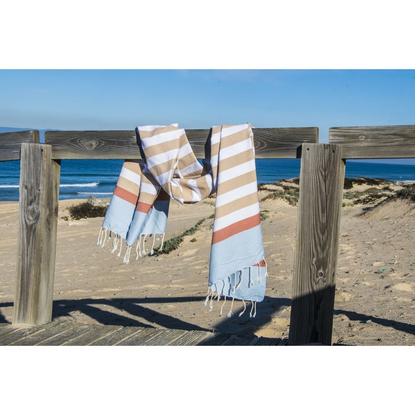 Fouta tricolore coton ARCACHON 100x200