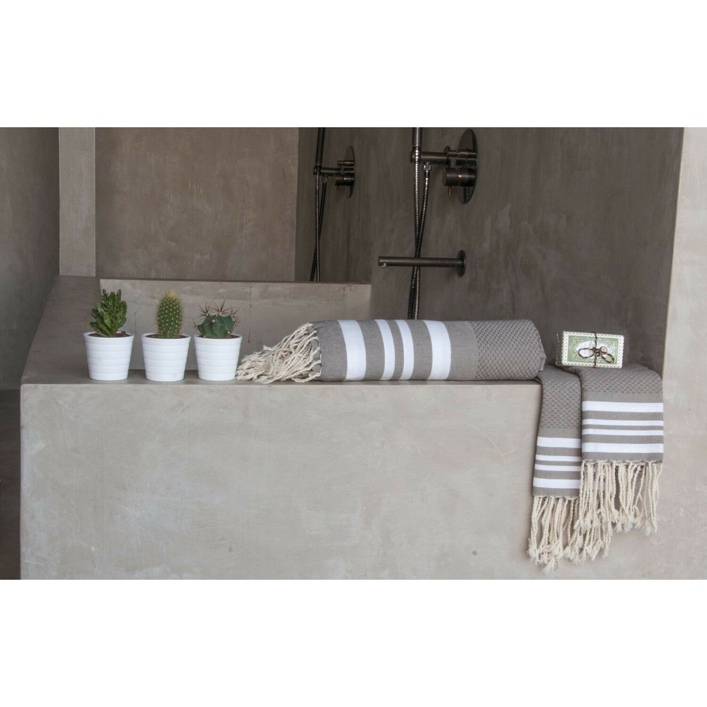 Foutas de bain coton (x3) HAMPTONS 100x200+40x60(x2)