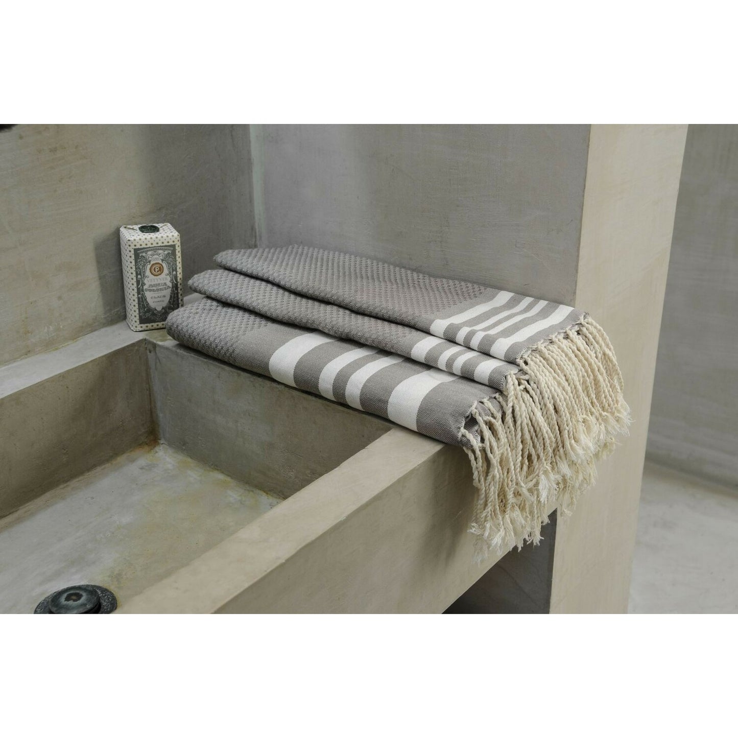 Foutas de bain coton (x3) HAMPTONS 100x200+40x60(x2)