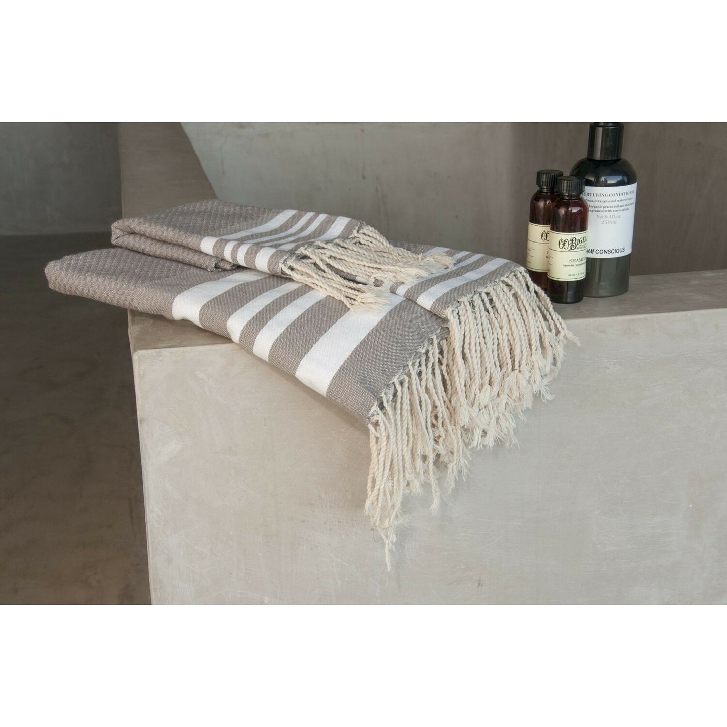 Foutas de bain coton (x3) HAMPTONS 100x200+40x60(x2)