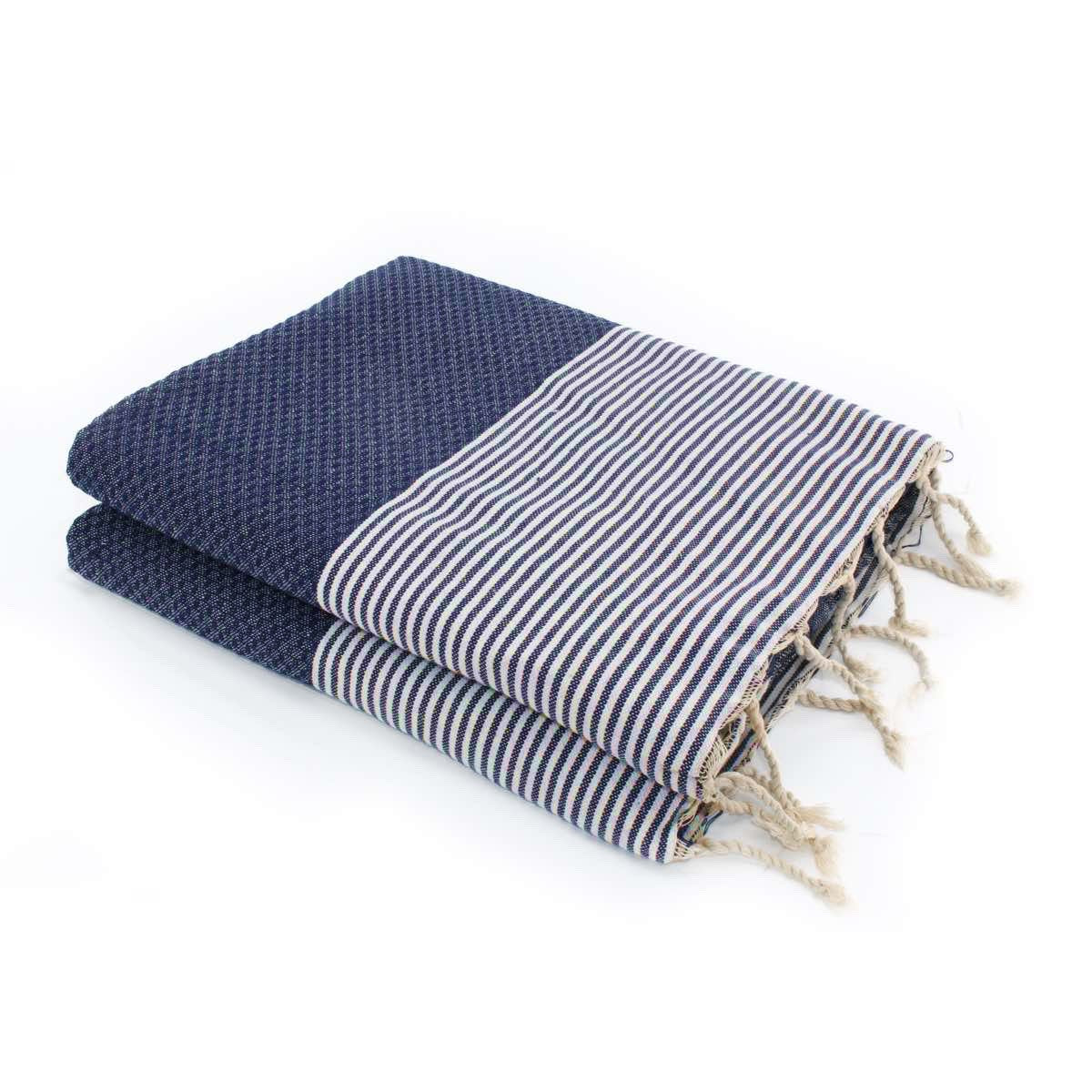 Fouta XXL nid d'abeille coton IBIZA 200x200 - febronie.com