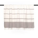 Plaid coton taupe LIV    febronie.com