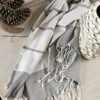Plaid coton taupe LIV    febronie.com