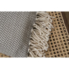 Plaid coton taupe LIV    febronie.com