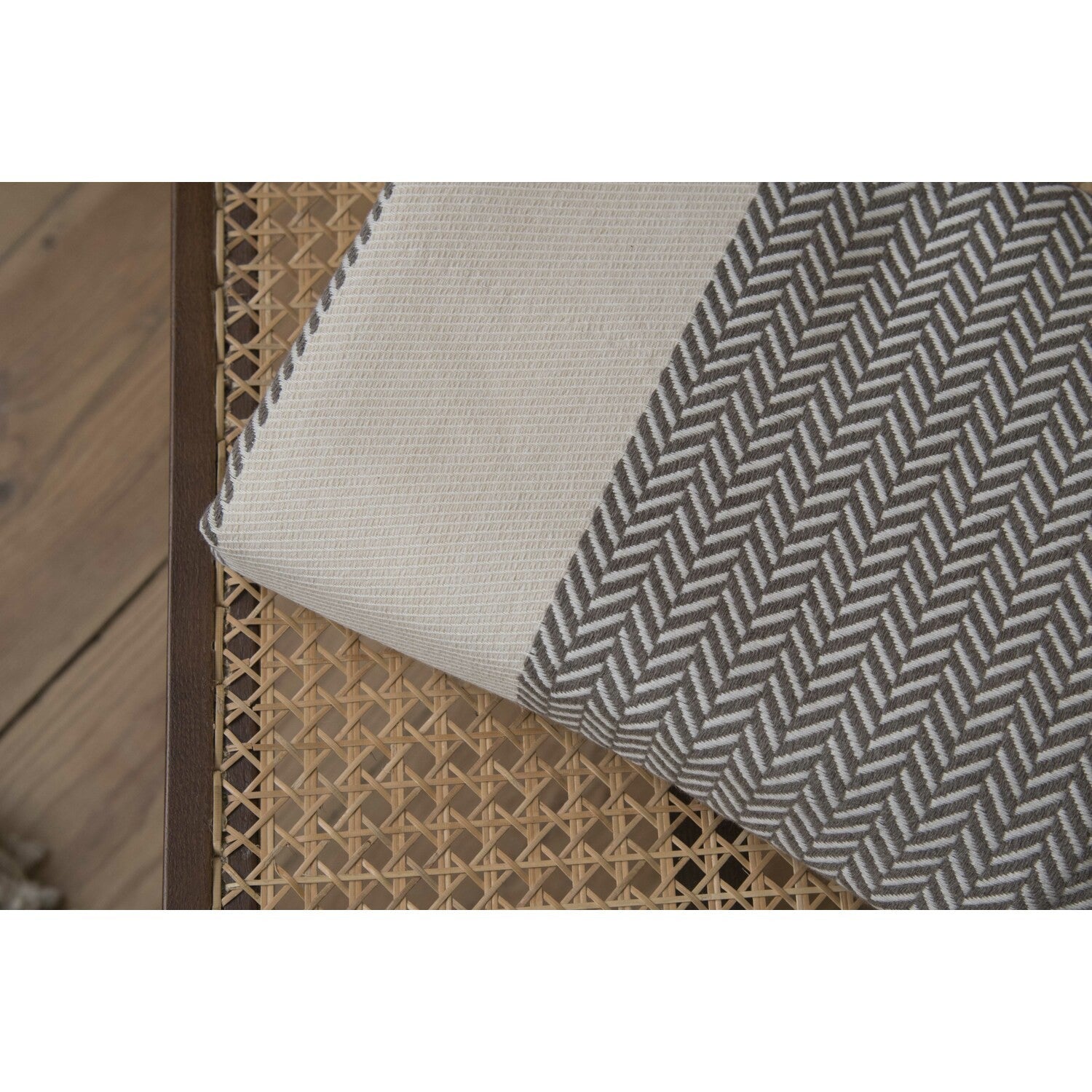 Plaid coton taupe LIV    febronie.com
