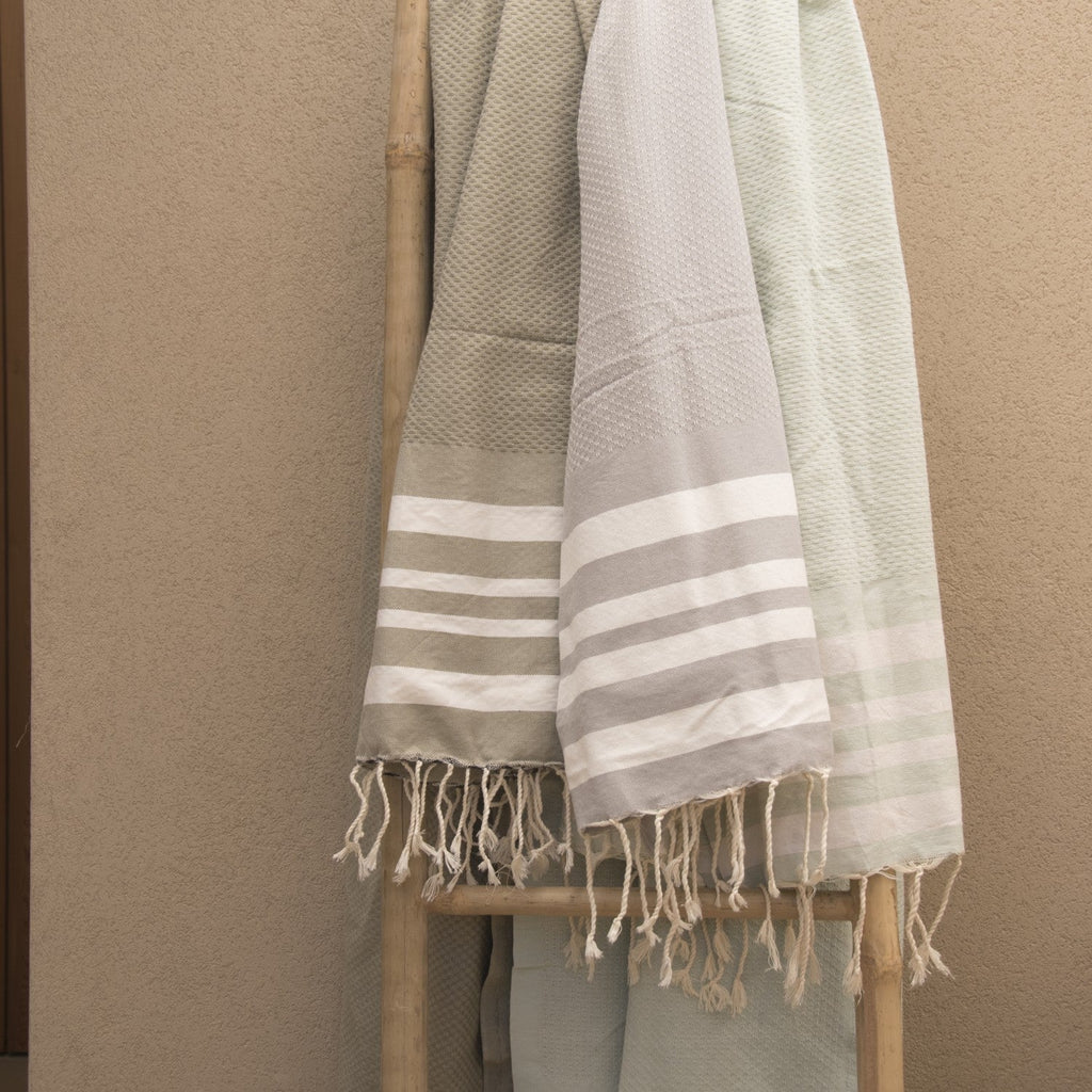 Fouta set de baño (1+2) algodón 100x200+2(40x60) HAMPTONS