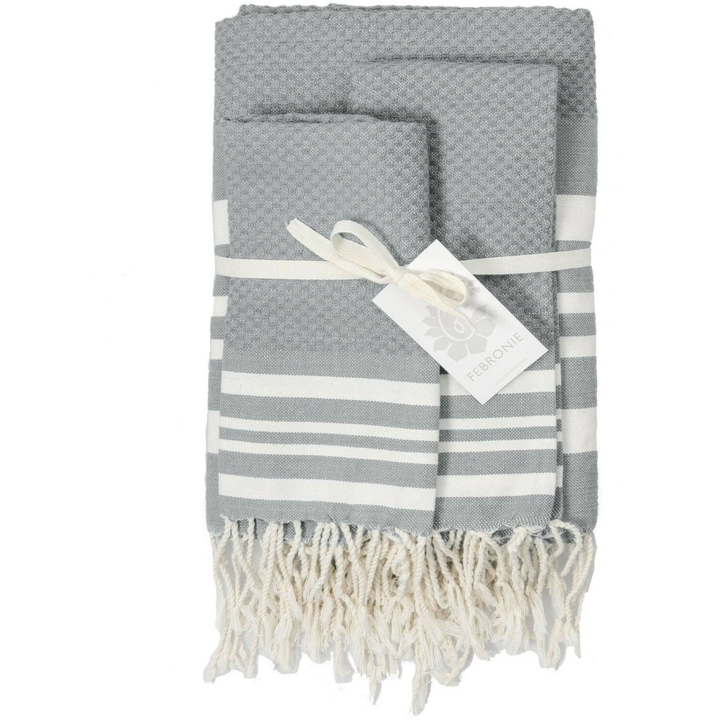 Fouta set de baño (1+2) algodón 100x200+2(40x60) HAMPTONS