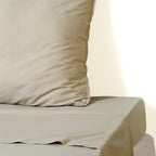 Drap plat coton lavé 270x300 LUNA - sable