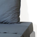 Drap plat coton lavé 270x300 LUNA - bleu orage