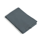 Drap plat coton lavé 270x300 LUNA - bleu orage