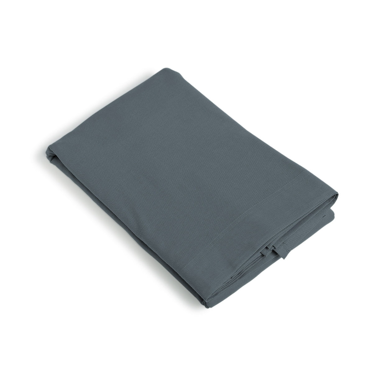 Drap plat coton lavé 270x300 LUNA - bleu orage