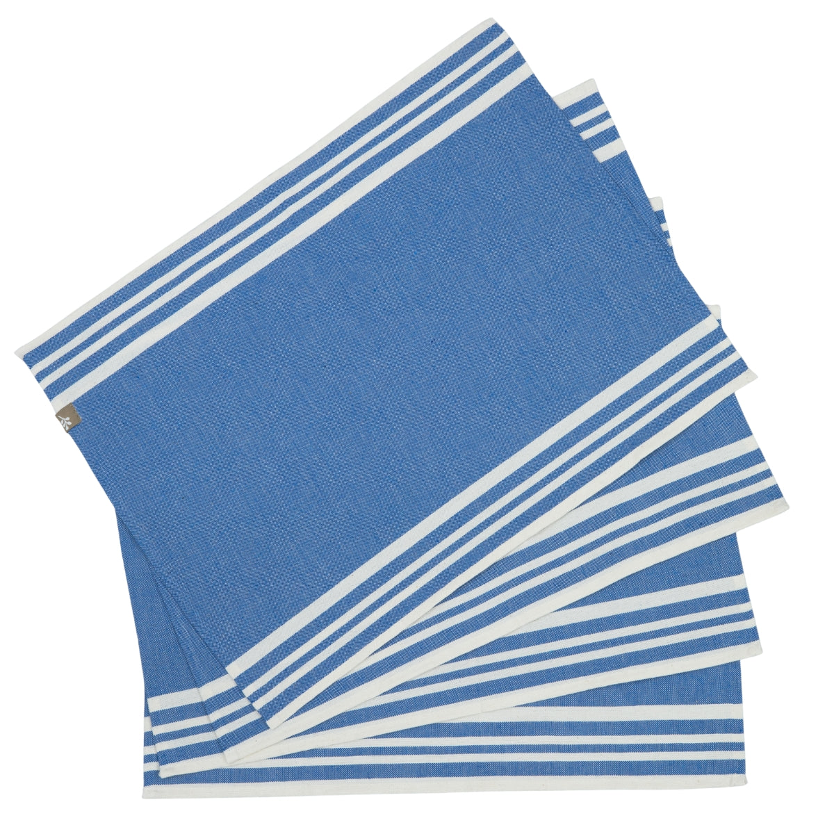 Set de table (x4) coton 35x50 MAHDIA - bleu grec