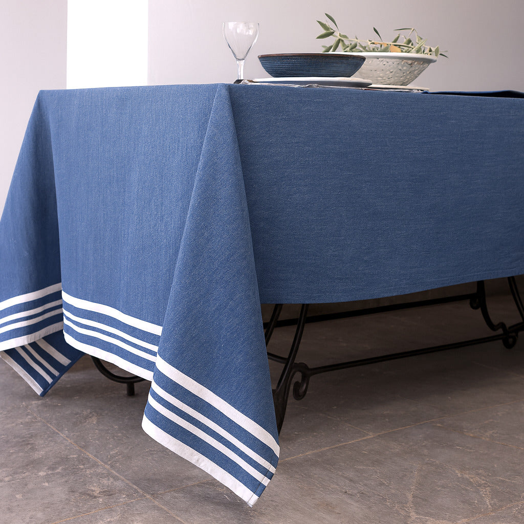 Nappe + 8 serviettes coton 180x300 MAHDIA