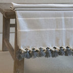 Plaid coton gris perle STOCKHOLM    febronie.com