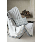 Plaid coton gris perle STOCKHOLM    febronie.com
