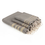 Bath set, 1 fouta + 2 hand towels cotton 100x200+2(40x60) HAMPTONS